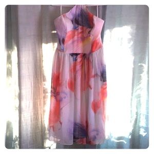 White House Black Market halter chiffon dress 14